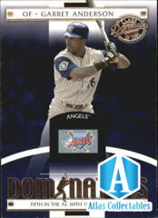 2001 Donruss Class of 2001 Dominator Anaheim Angels Baseball Card #DM27 Anderson